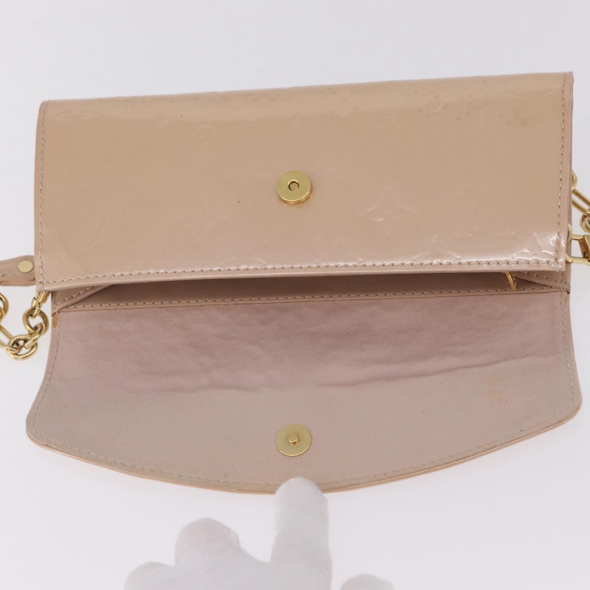LOUIS VUITTON Monogram Vernis Sunset Bluebird Bag Marshmallow Pink Auth mr3158