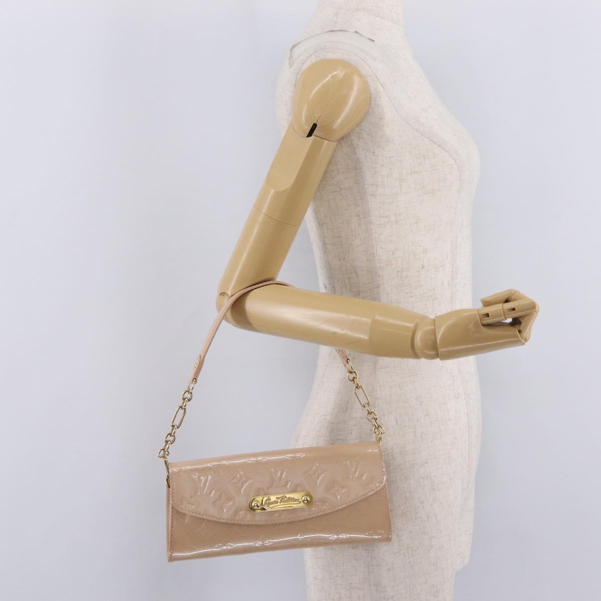 LOUIS VUITTON Monogram Vernis Sunset Bluebird Bag Marshmallow Pink Auth mr3158
