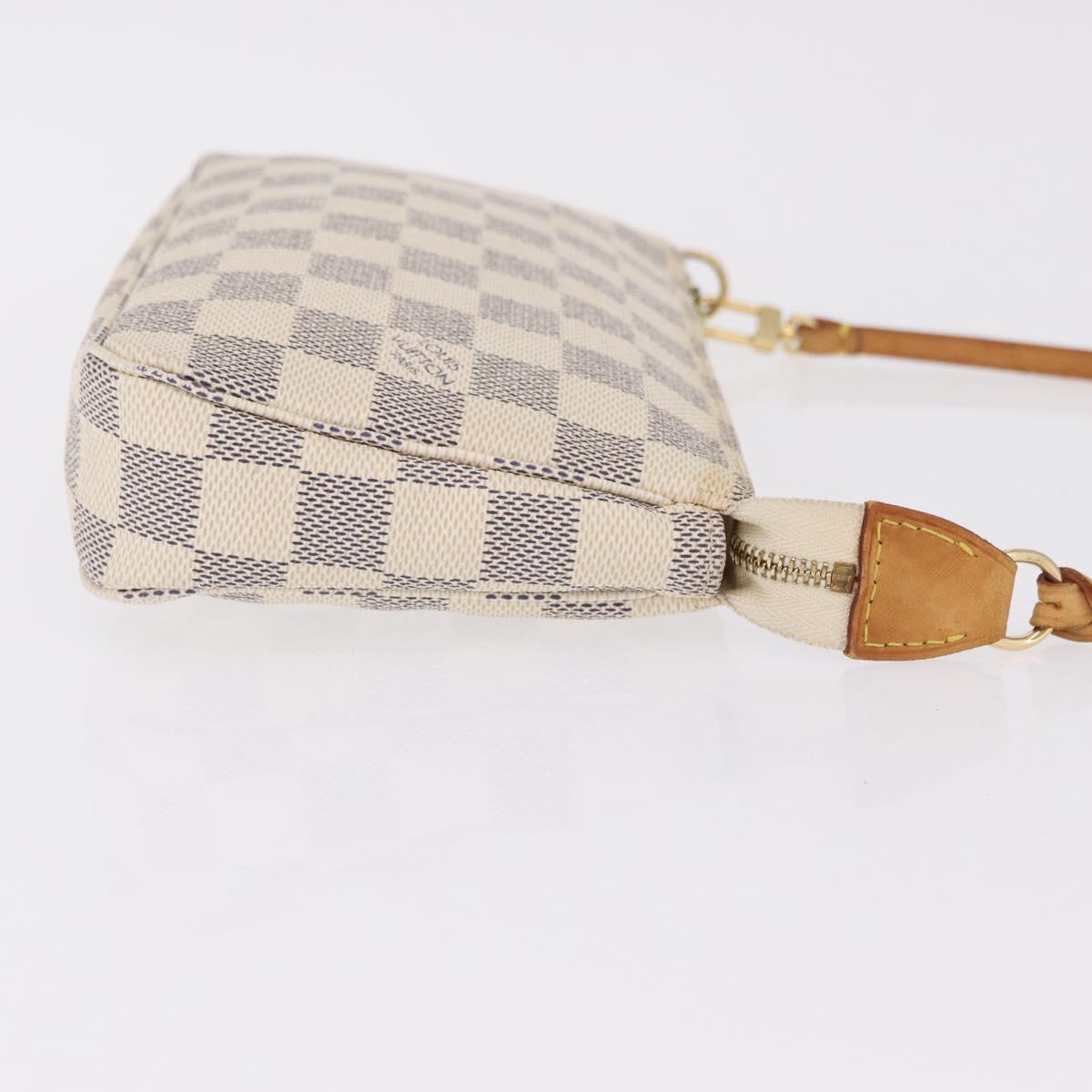 LOUIS VUITTON Damier Azur Pochette Accessoires Pouch N51986 LV Auth mr3159A