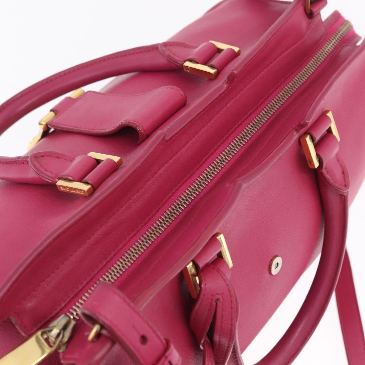 Saint Laurent Hand Bag Leather 2way Pink Gold Auth mr3162A