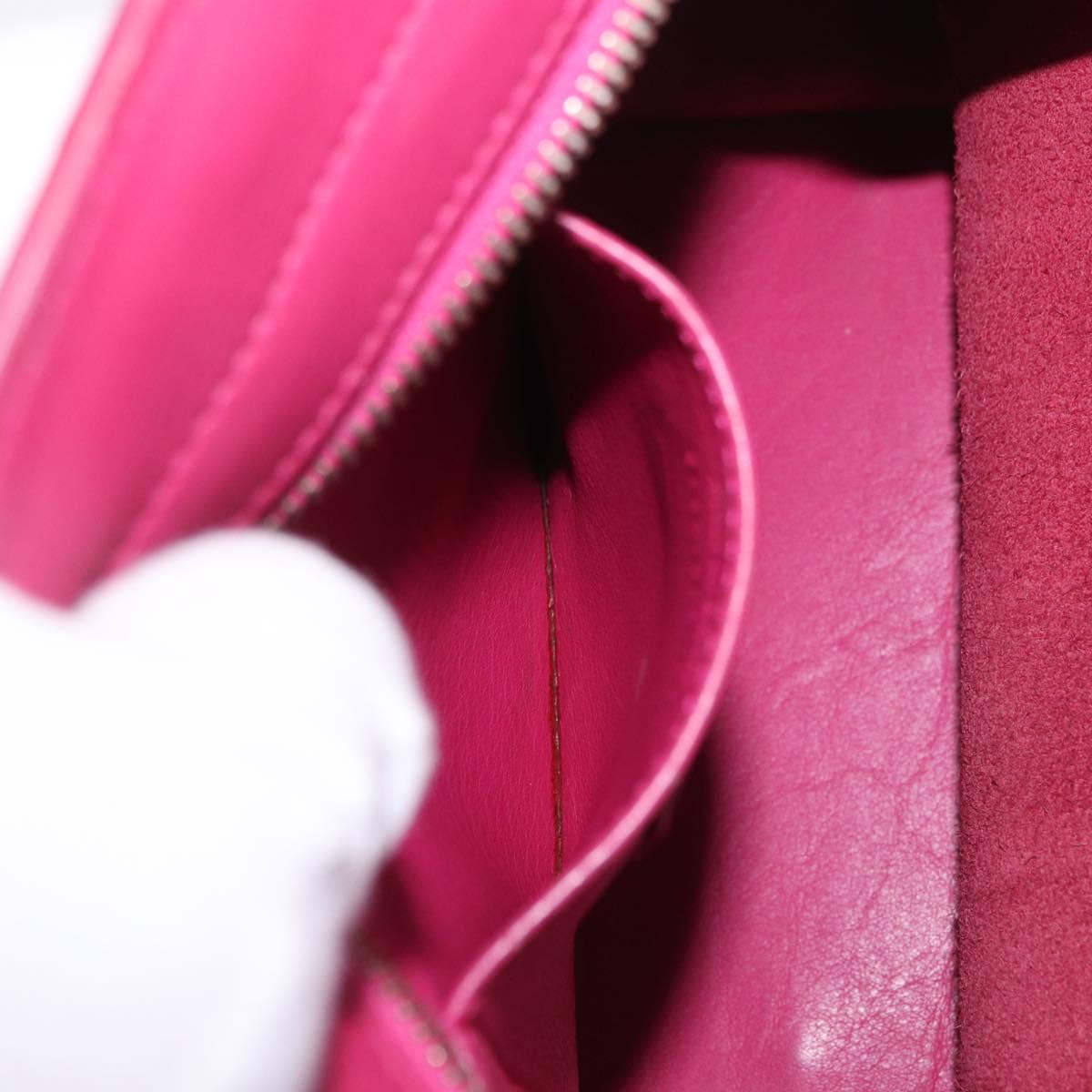 Saint Laurent Hand Bag Leather 2way Pink Gold Auth mr3162A