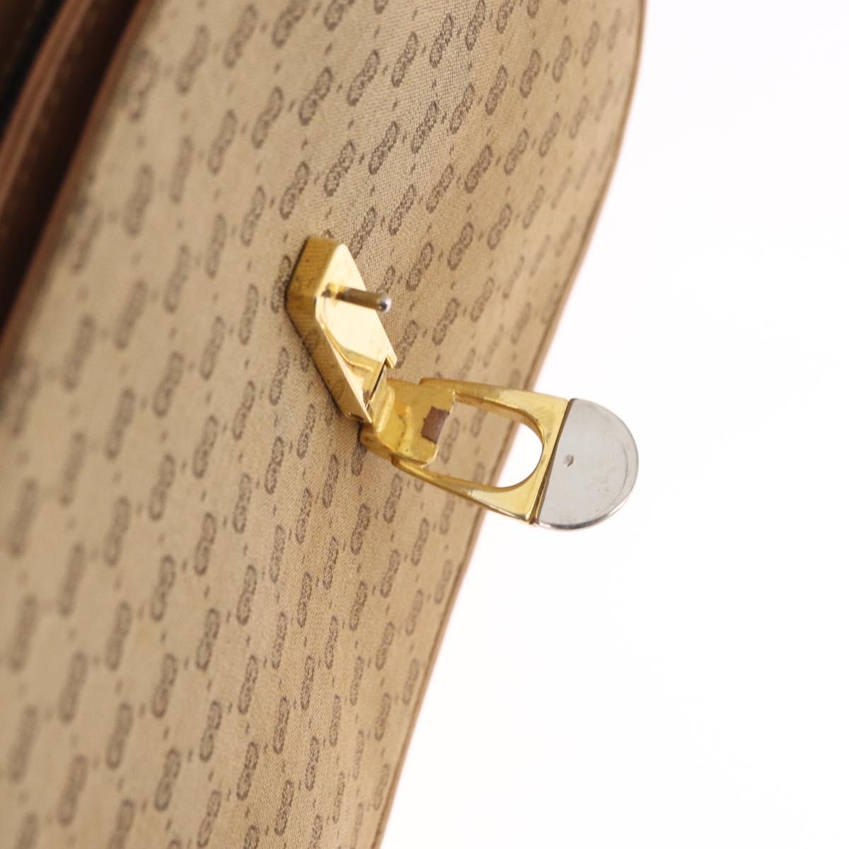 GUCCI Micro GG Canvas Shoulder Bag Beige Gold Auth mr3173