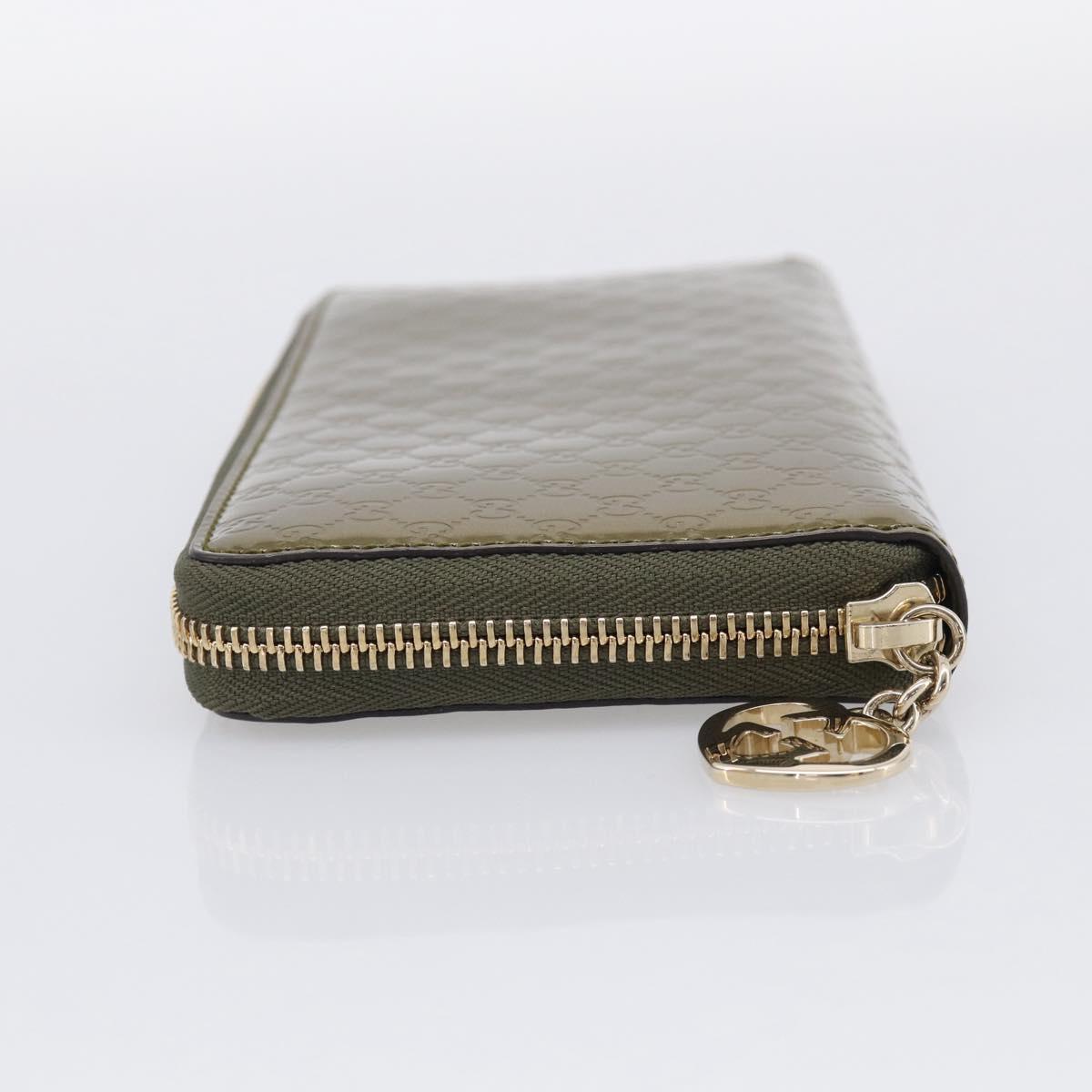 GUCCI Long Wallet Patent leather Red Gold 308005 Auth mr3182A