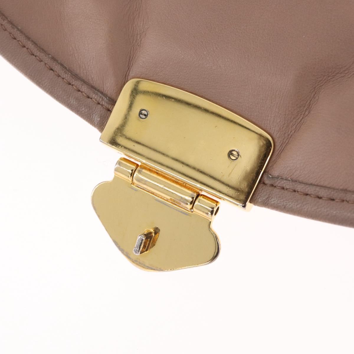 Miu Miu Hand Bag Leather 2way Pink Gold Auth mr3197V