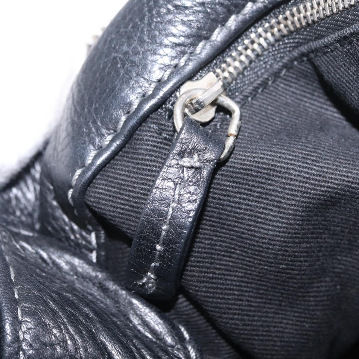 Chloe Paddington Hand Bag Leather Black Gold Silver Auth mr3203V