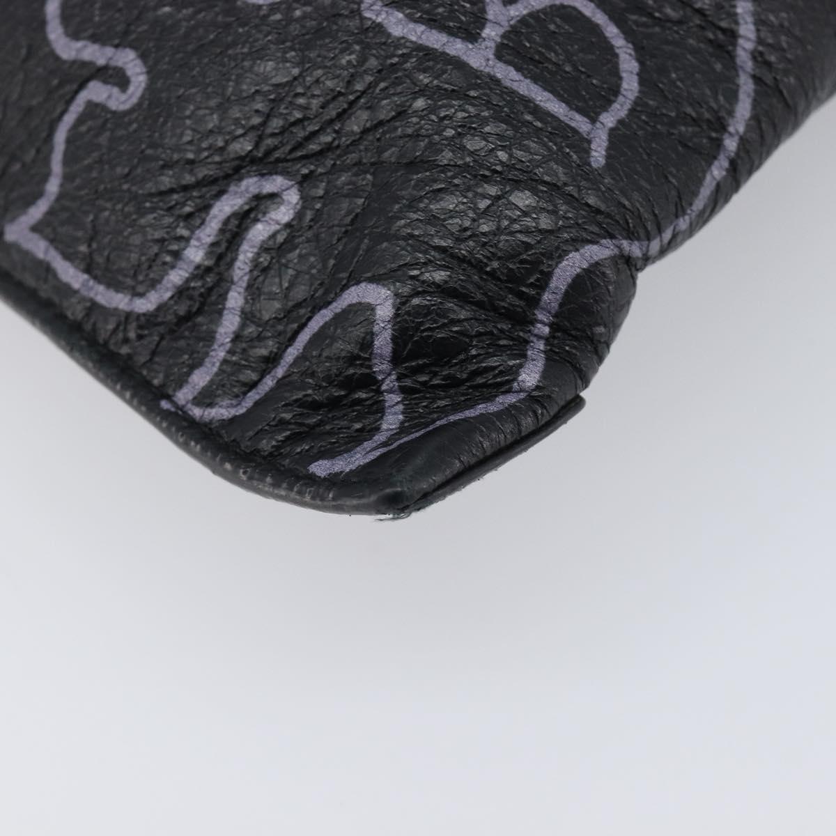 Balenciaga Clutch Bag Leather Black 362967 Auth mr3276