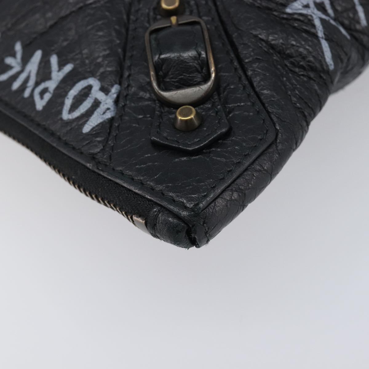 Balenciaga Clutch Bag Leather Black 362967 Auth mr3276