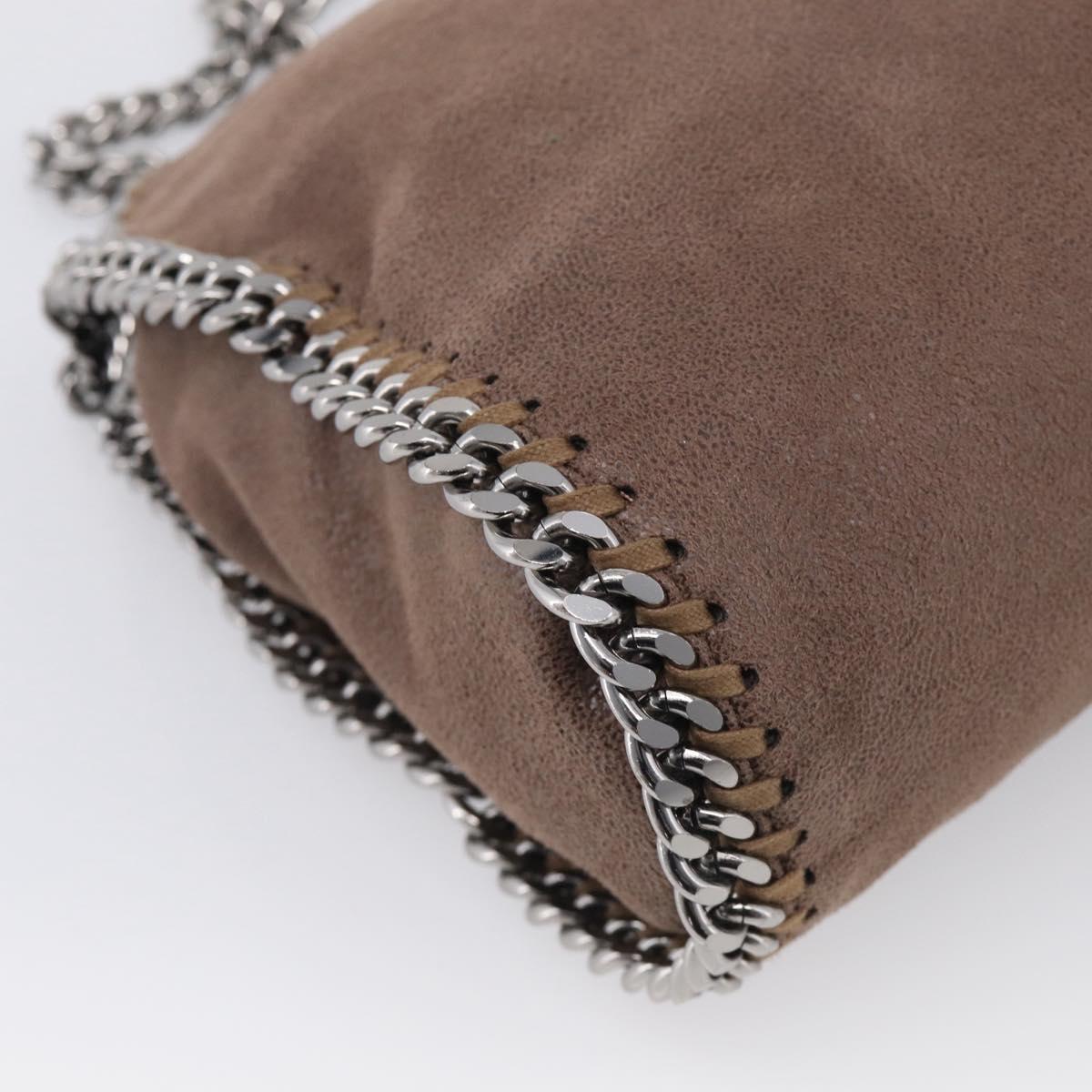 Stella McCartney Falabella Shoulder Bag Polyester 2way Brown Silver Auth mr3306A