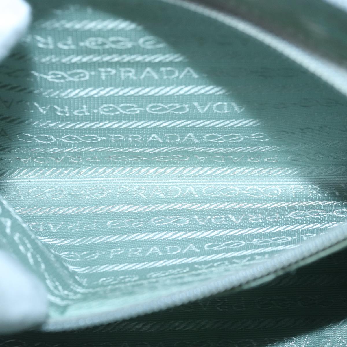 PRADA Sports Accessory Pouch Mesh Light Blue Auth mr358