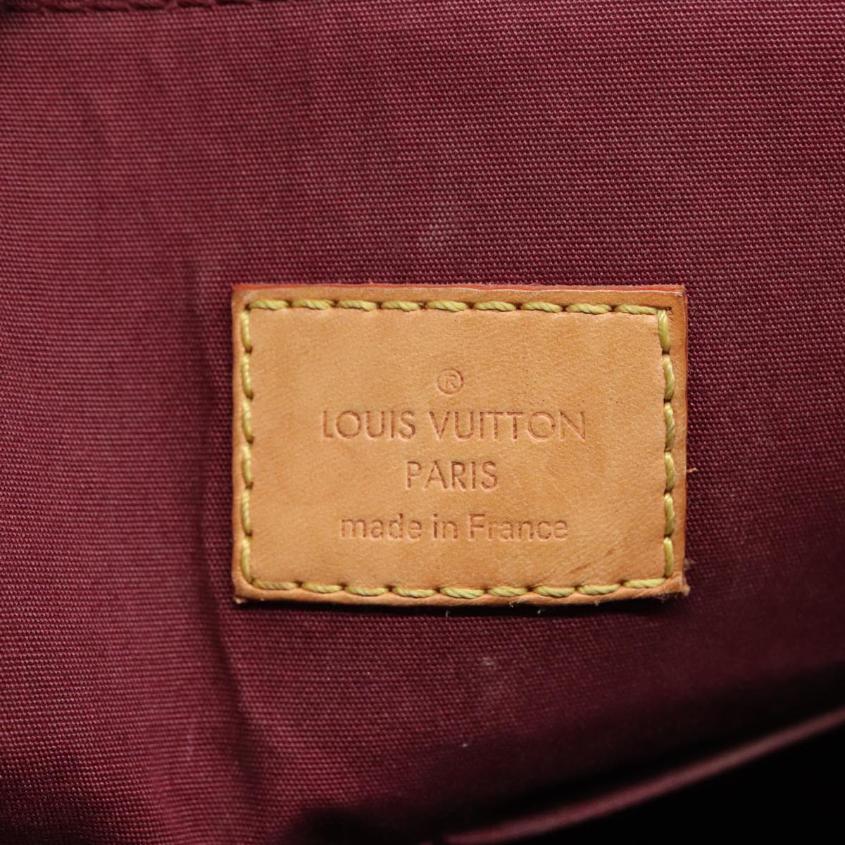 LOUIS VUITTON Monogram Vernis Avalon zip Hand Bag Amarante M91594 LV Auth mr482