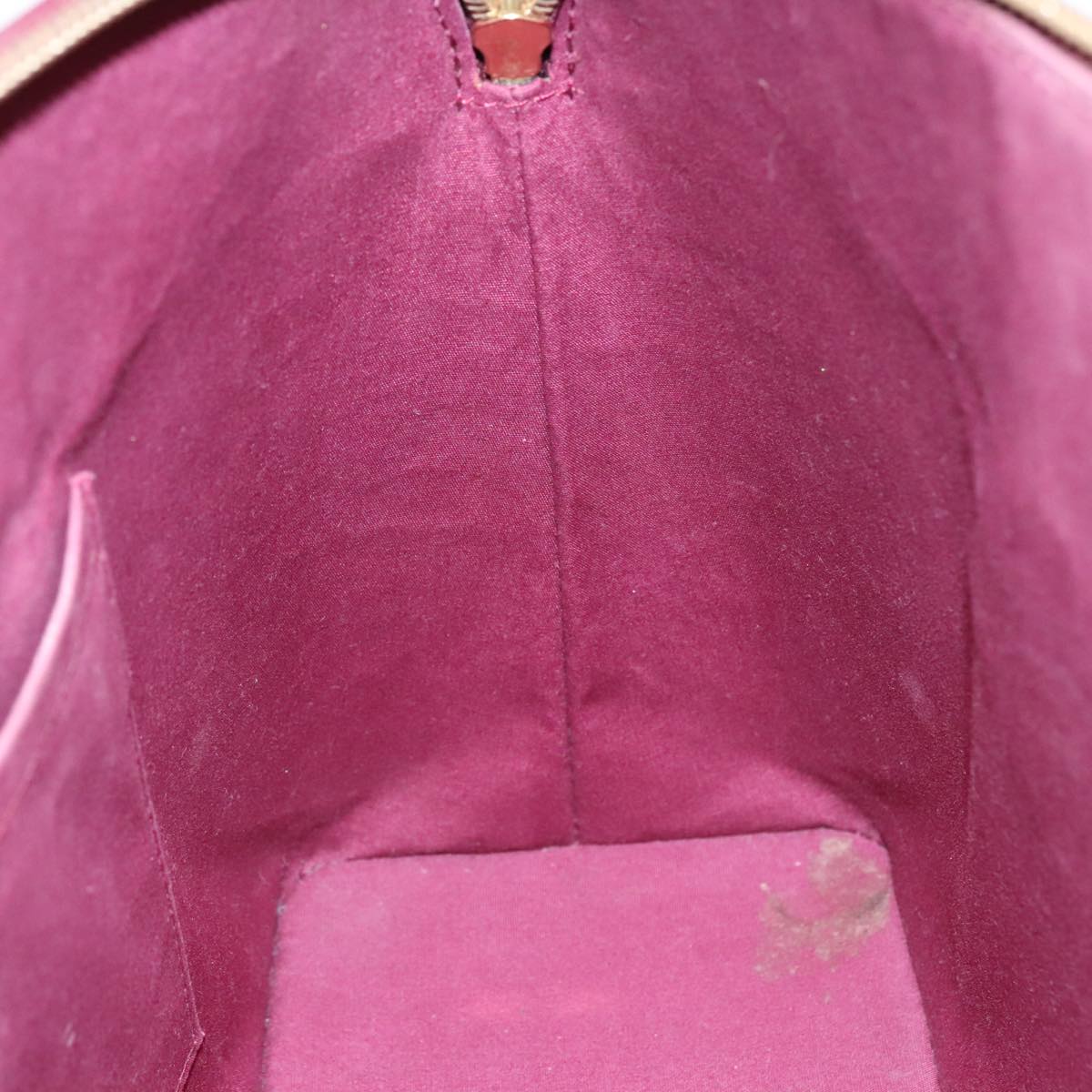 LOUIS VUITTON Monogram Vernis Avalon zip Hand Bag Amarante M91594 LV Auth mr482
