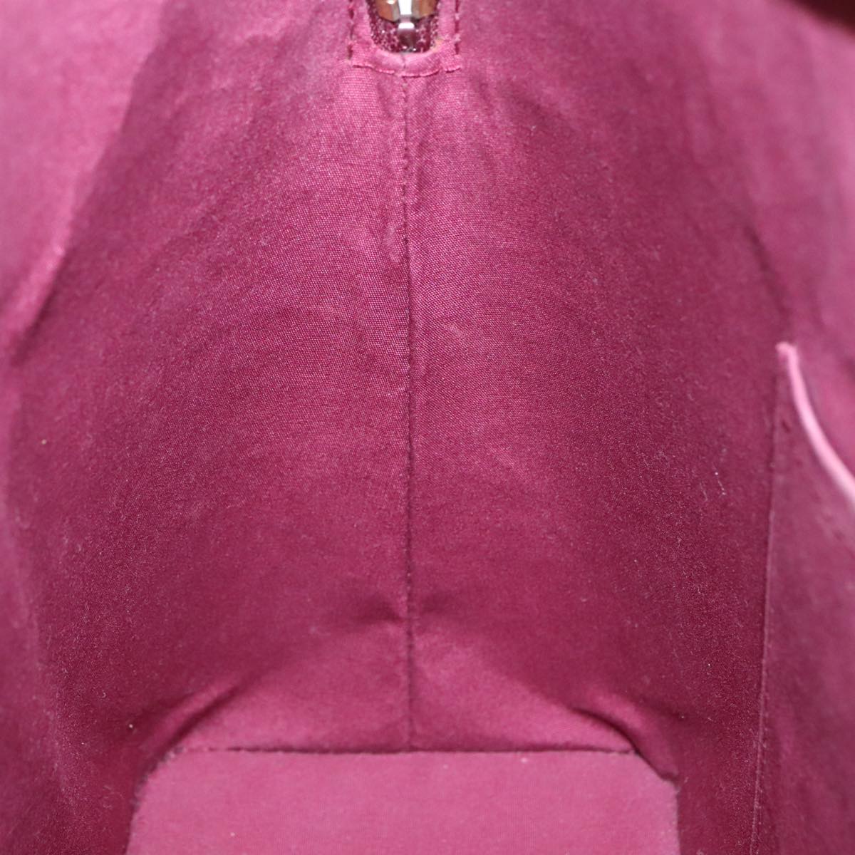 LOUIS VUITTON Monogram Vernis Avalon zip Hand Bag Amarante M91594 LV Auth mr482