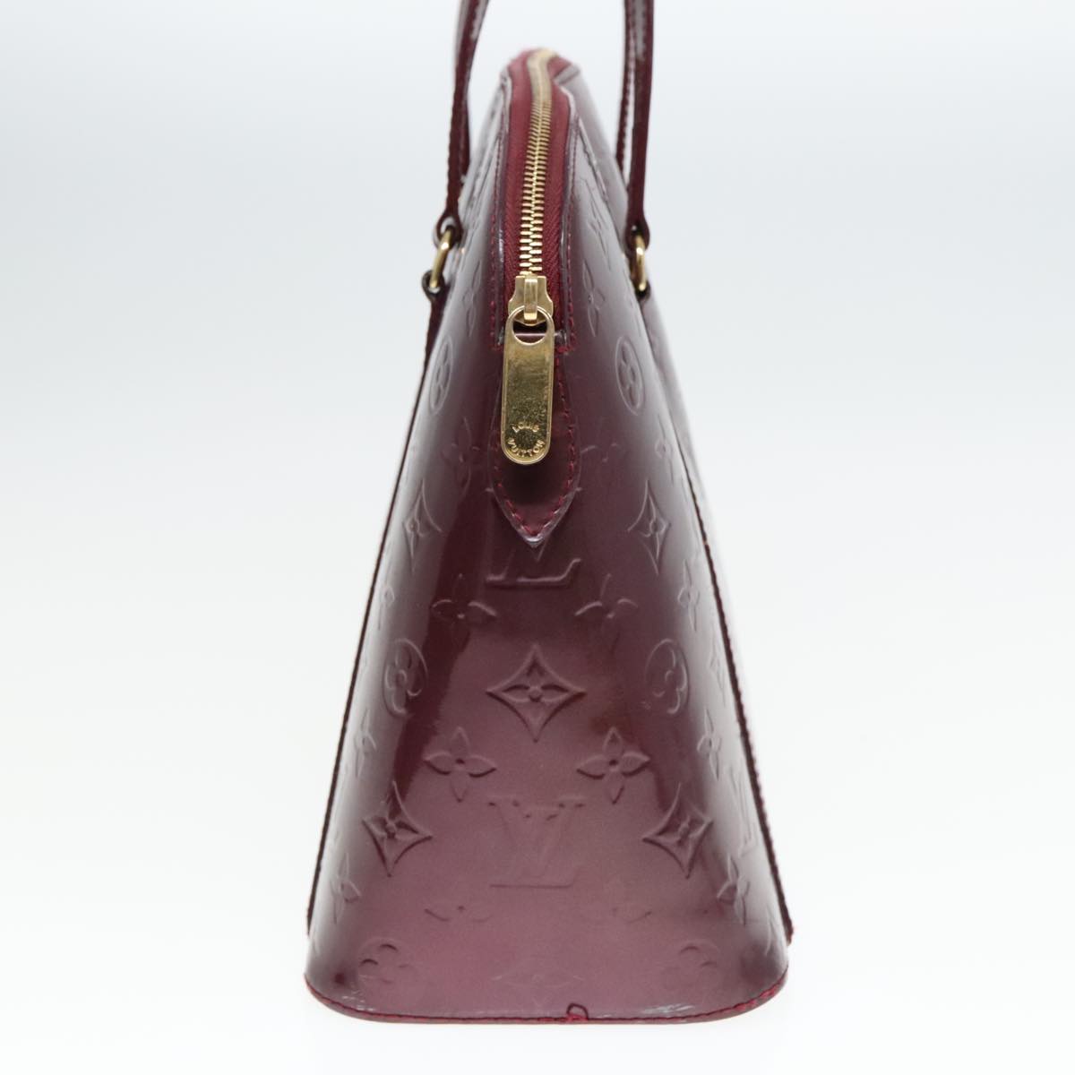 LOUIS VUITTON Monogram Vernis Avalon zip Hand Bag Amarante M91594 LV Auth mr482