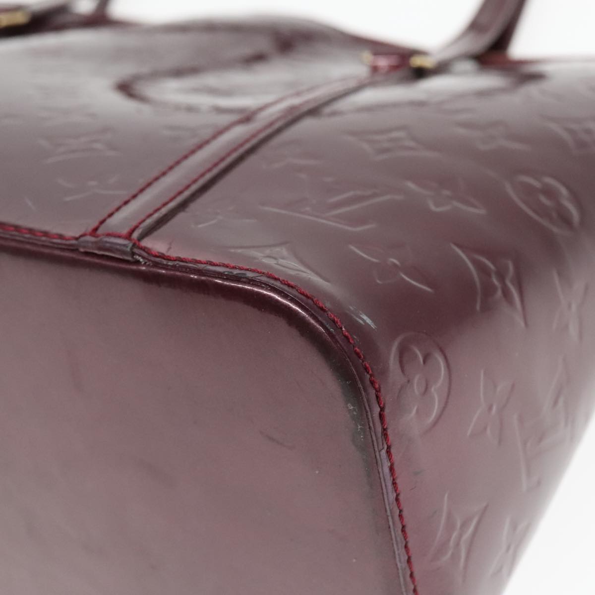 LOUIS VUITTON Monogram Vernis Avalon zip Hand Bag Amarante M91594 LV Auth mr482