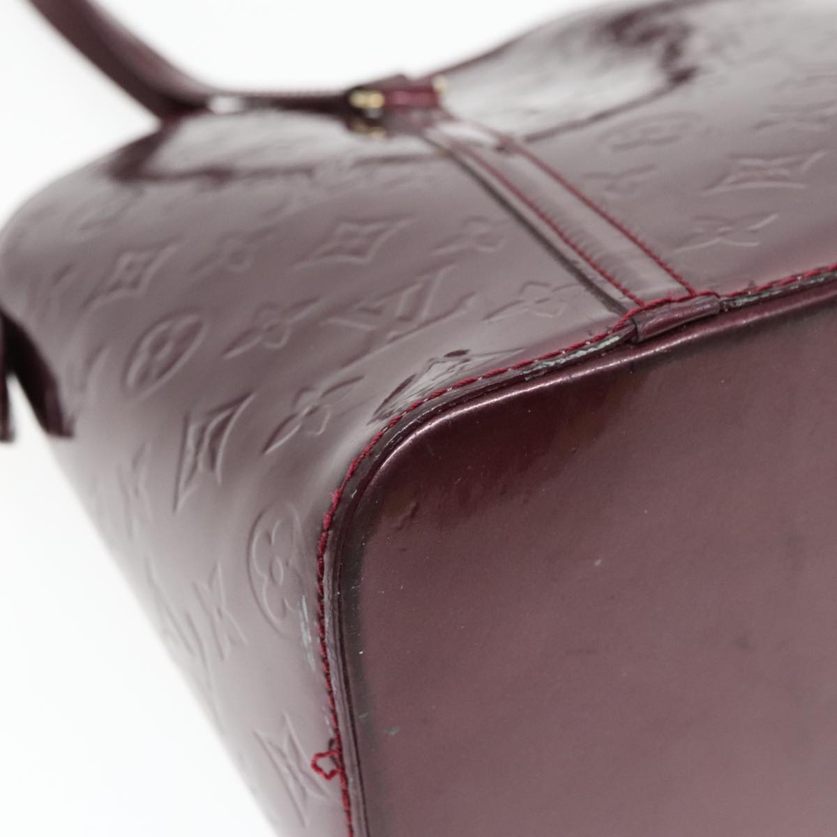 LOUIS VUITTON Monogram Vernis Avalon zip Hand Bag Amarante M91594 LV Auth mr482