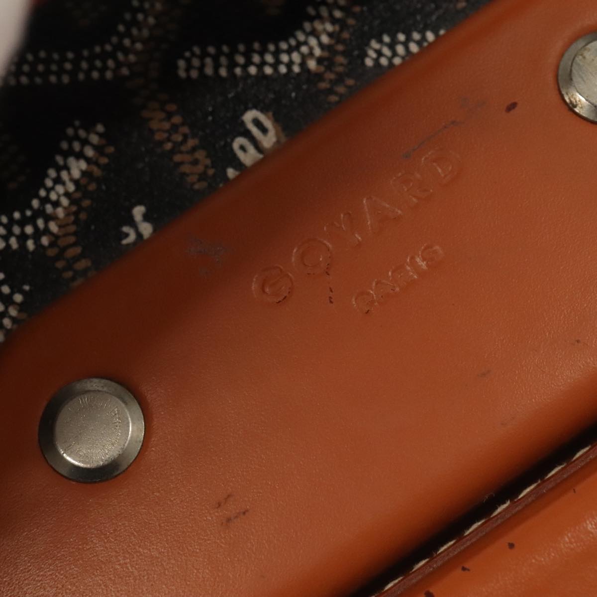 GOYARD Herringbone Trolley PM suitcase PVCCanvas Brown Auth mr552SAM