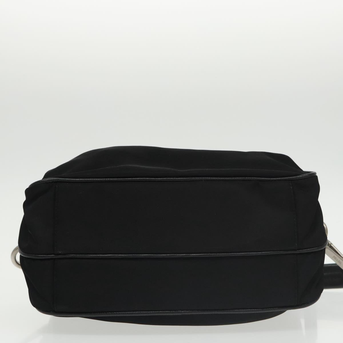 PRADA Shoulder Bag Nylon Black Silver BR2162 Auth mr669V