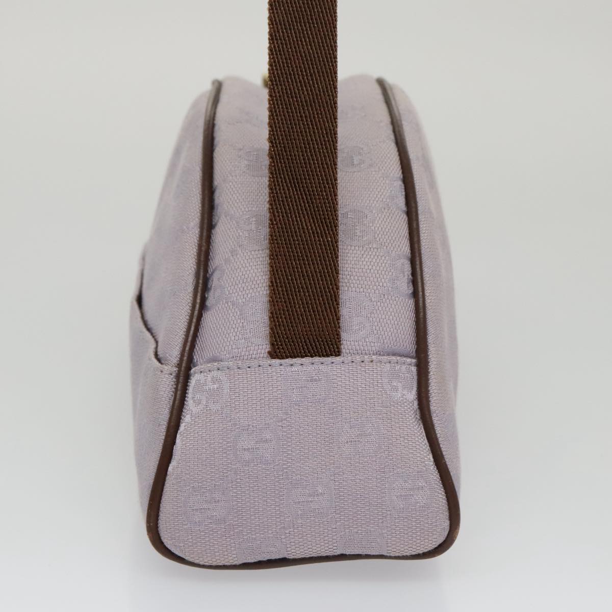 GUCCI GG Canvas Shoulder Bag Purple Gold Auth mr791