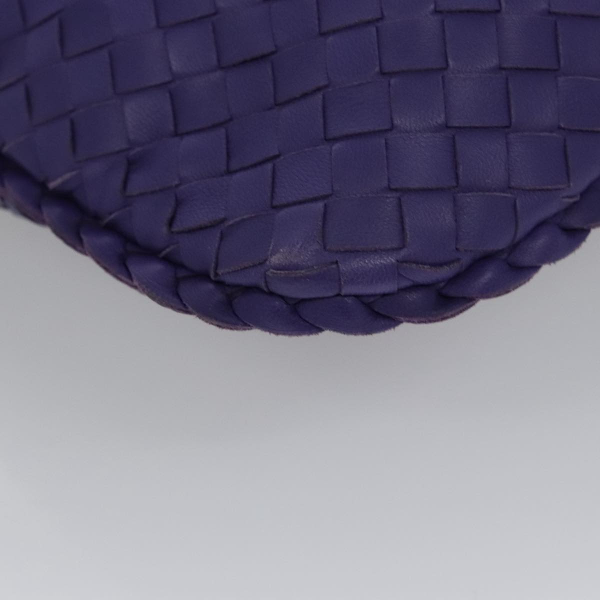 BOTTEGA VENETA Hobo Shoulder Bag Leather Purple Auth mr793M