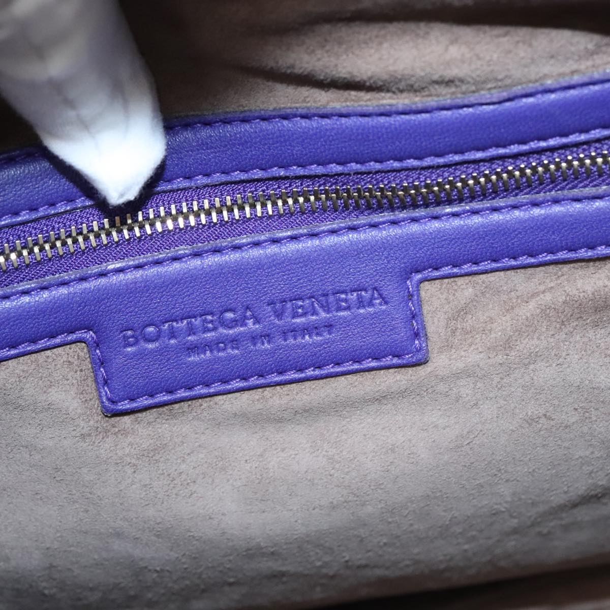 BOTTEGA VENETA Hobo Shoulder Bag Leather Purple Auth mr793M