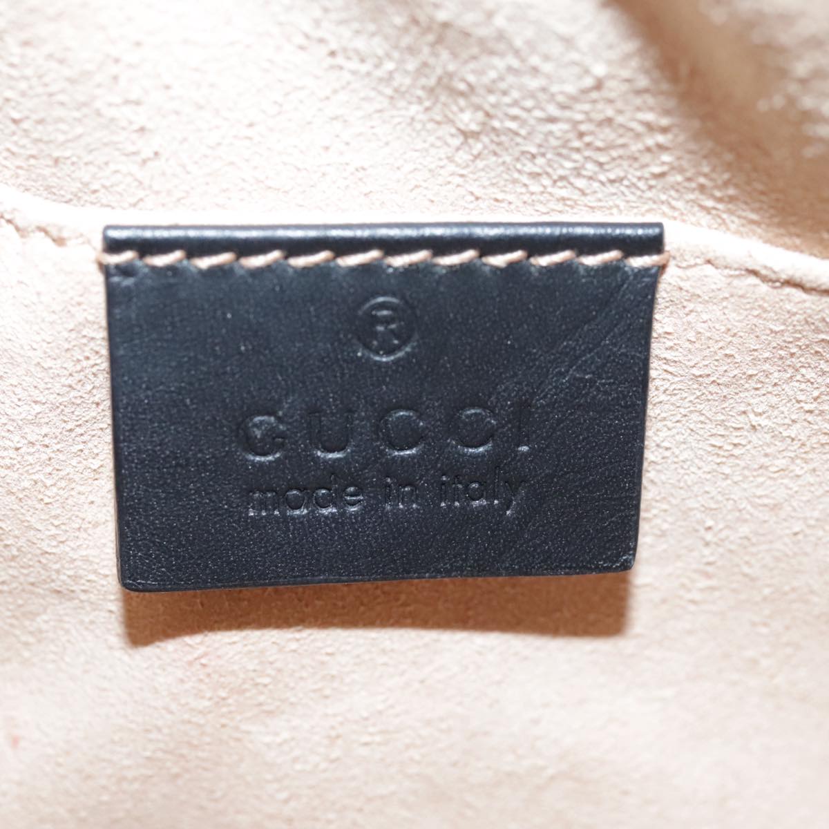 GUCCI Sherry Line Shoulder Bag Suede Red Navy Auth mr825