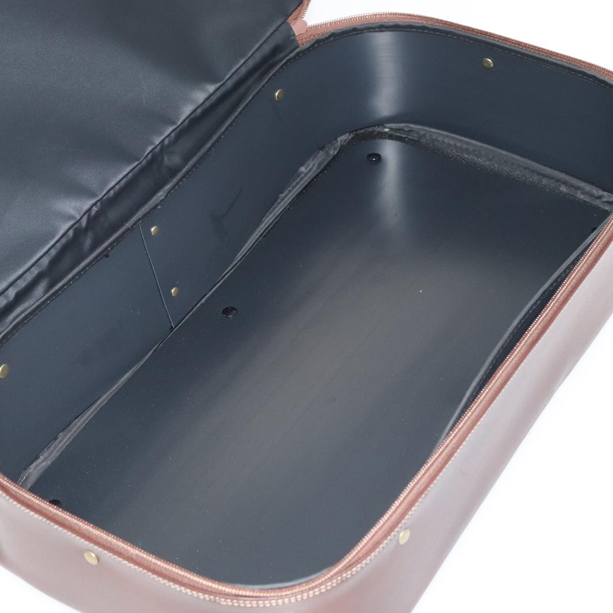 Burberrys Nova Check Boston Bag PVC Leather Beige Auth mr913