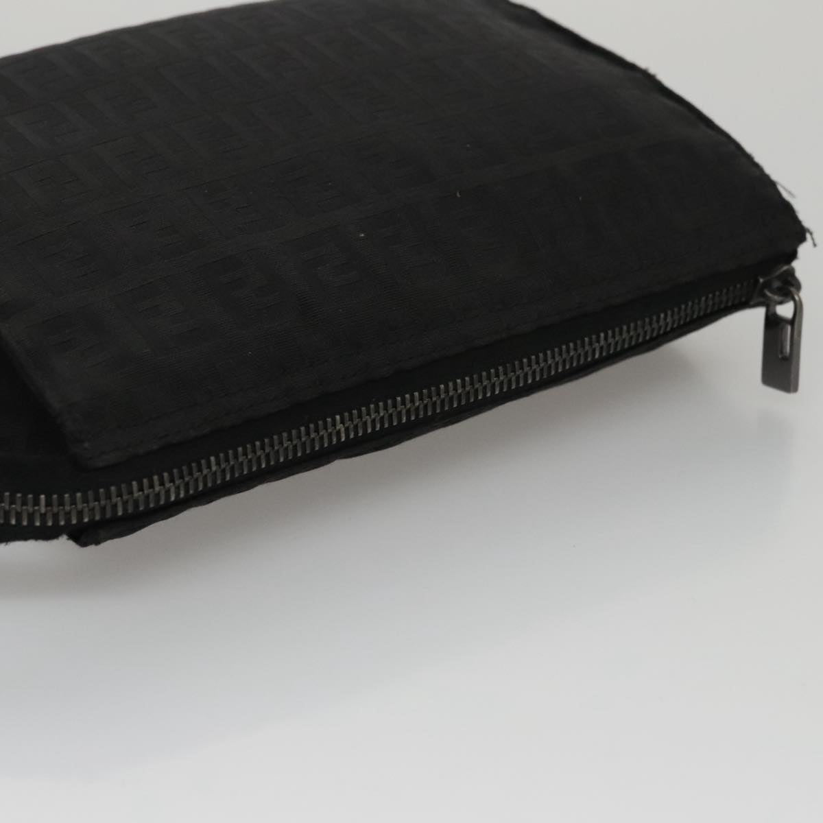 FENDI Zucchino Canvas Pouch Black Auth mr924