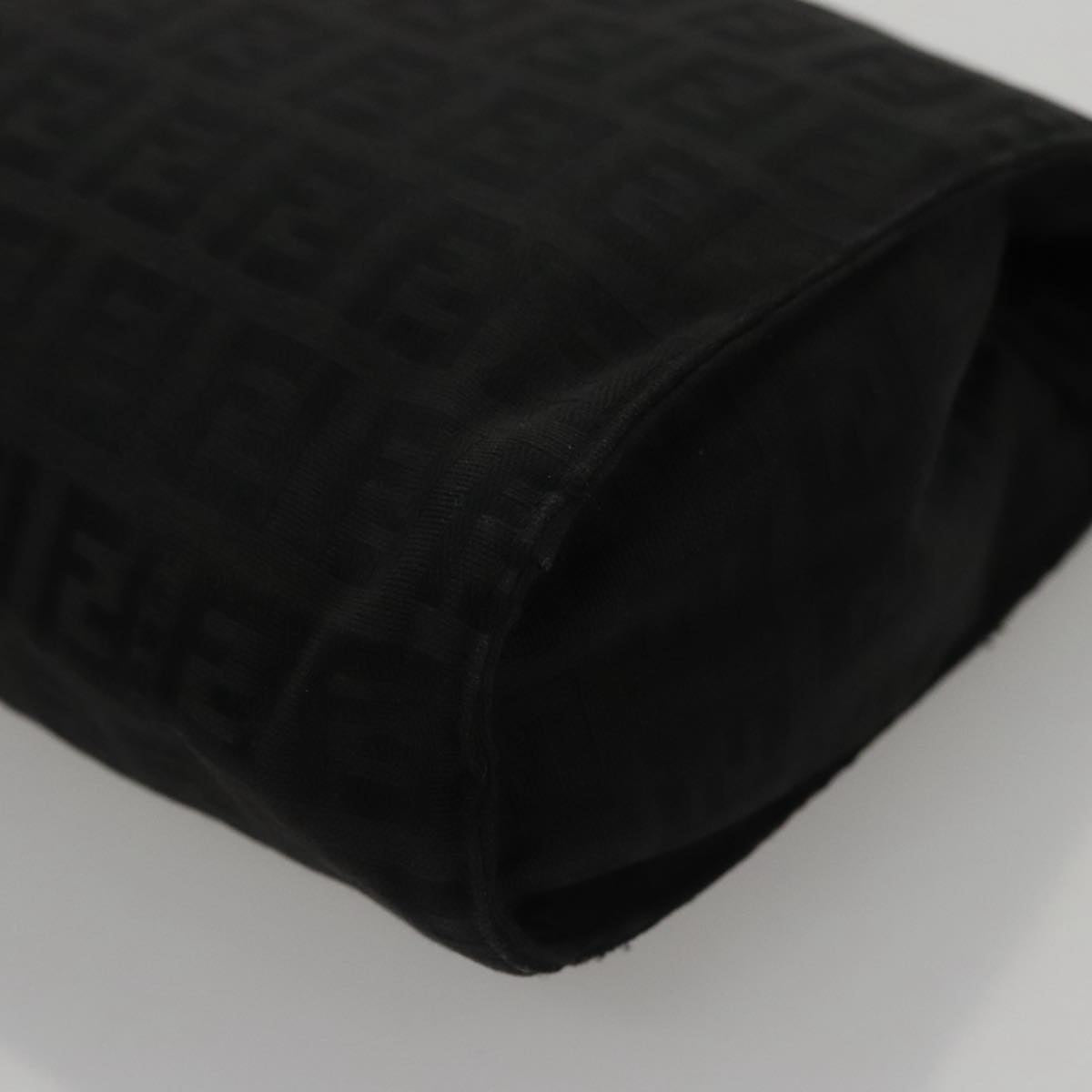 FENDI Zucchino Canvas Pouch Black Auth mr924