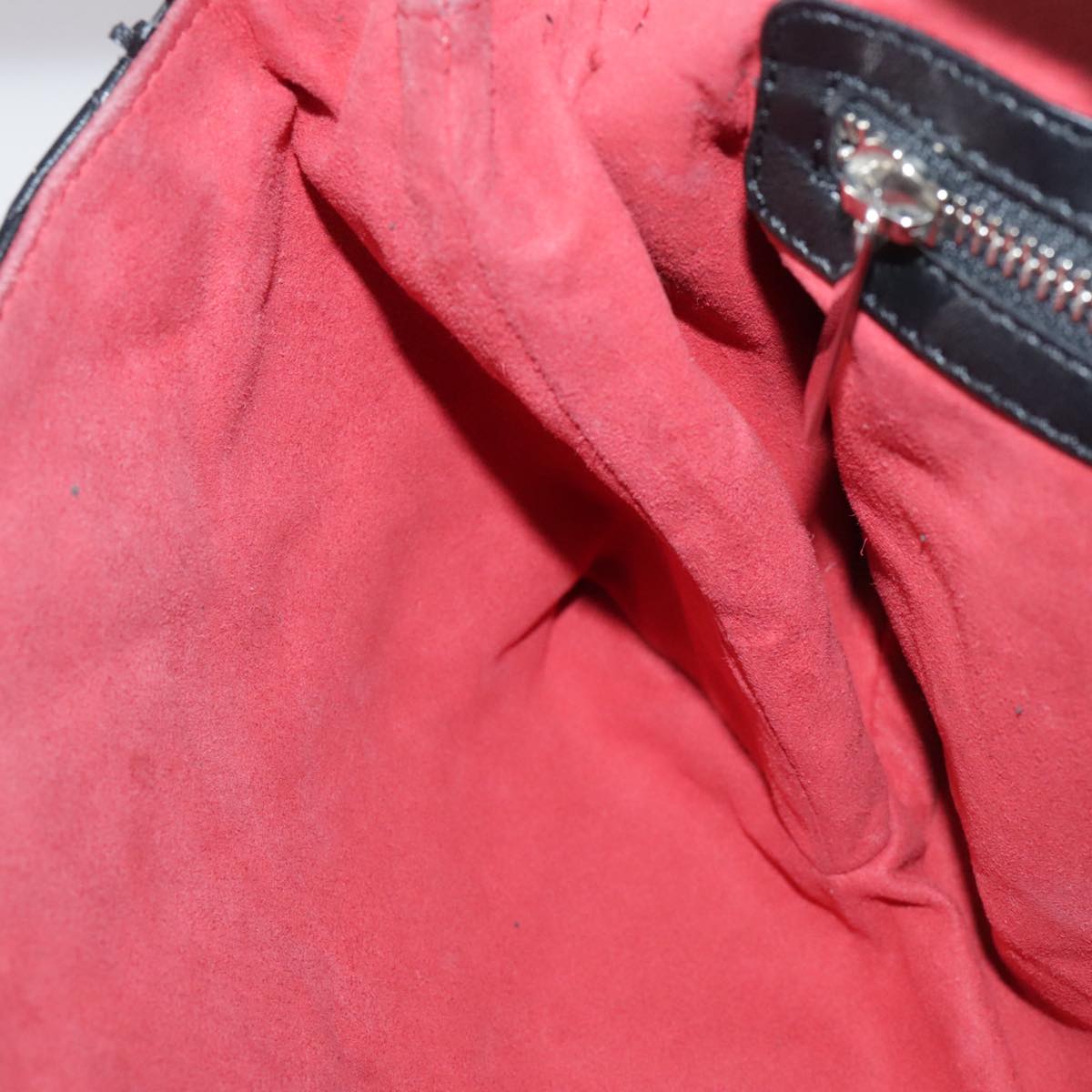 Stella MacCartney Chain Hand Bag Leather 2way Black Silver Auth mr934