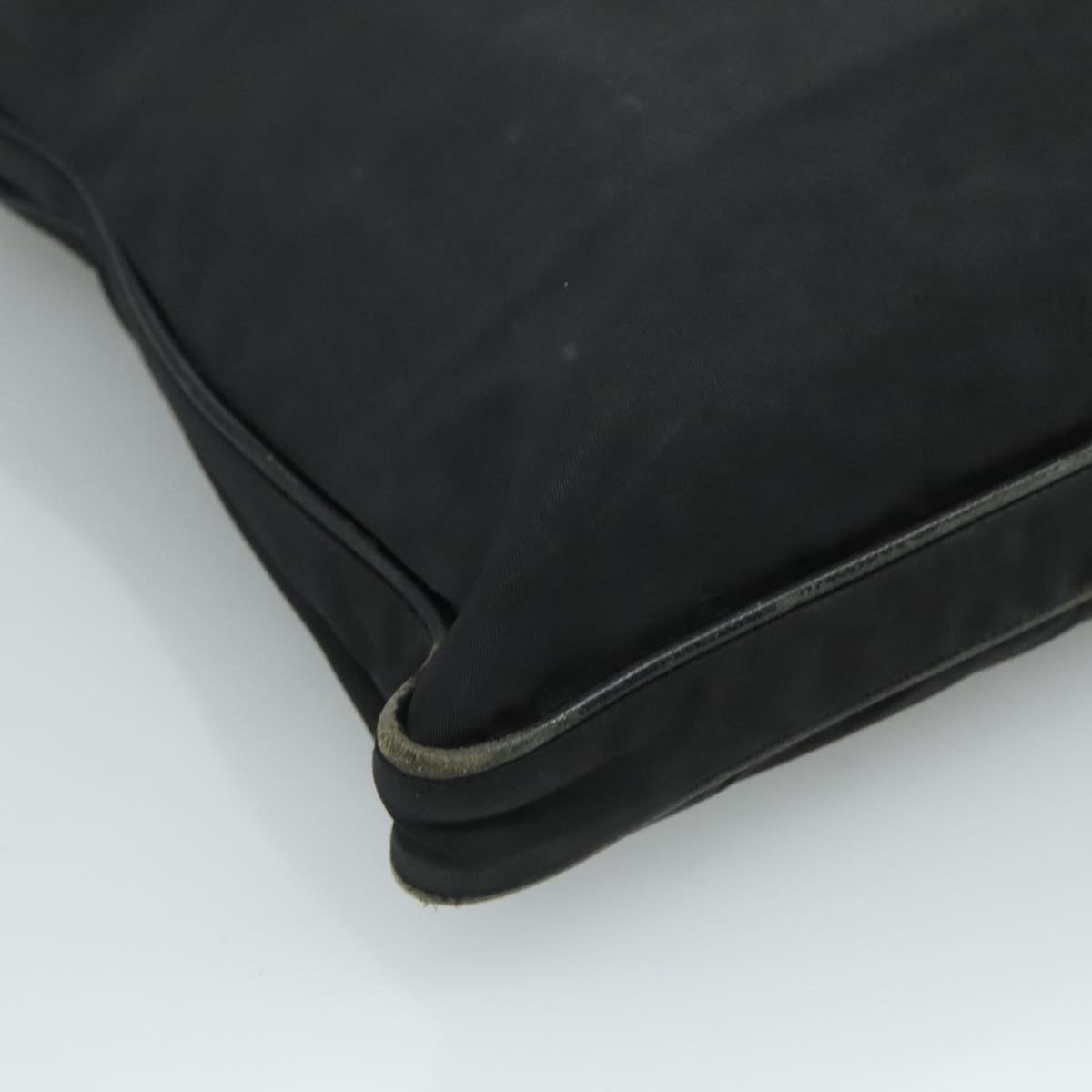 PRADA Shoulder Bag Nylon Black Silver Auth mr935