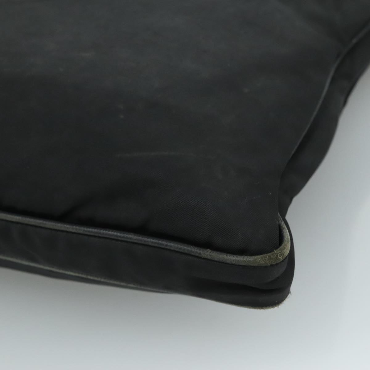 PRADA Shoulder Bag Nylon Black Silver Auth mr935