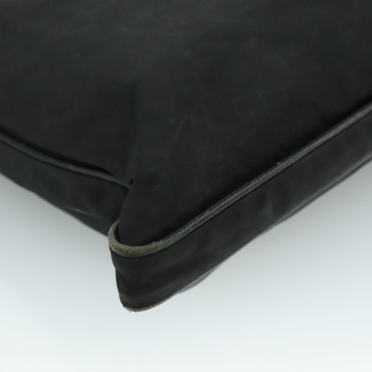 PRADA Shoulder Bag Nylon Black Silver Auth mr935