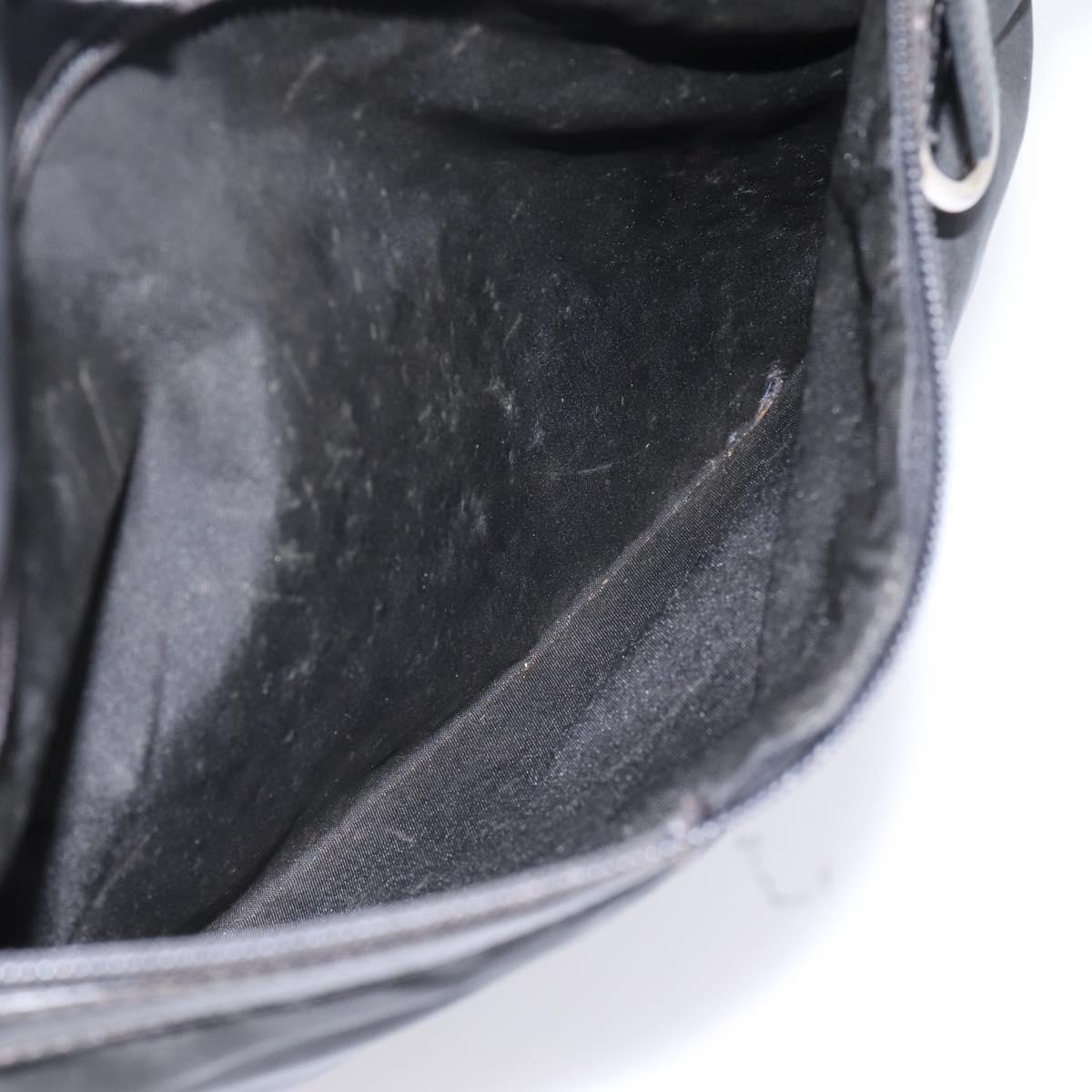 PRADA Shoulder Bag Nylon Black Silver Auth mr935
