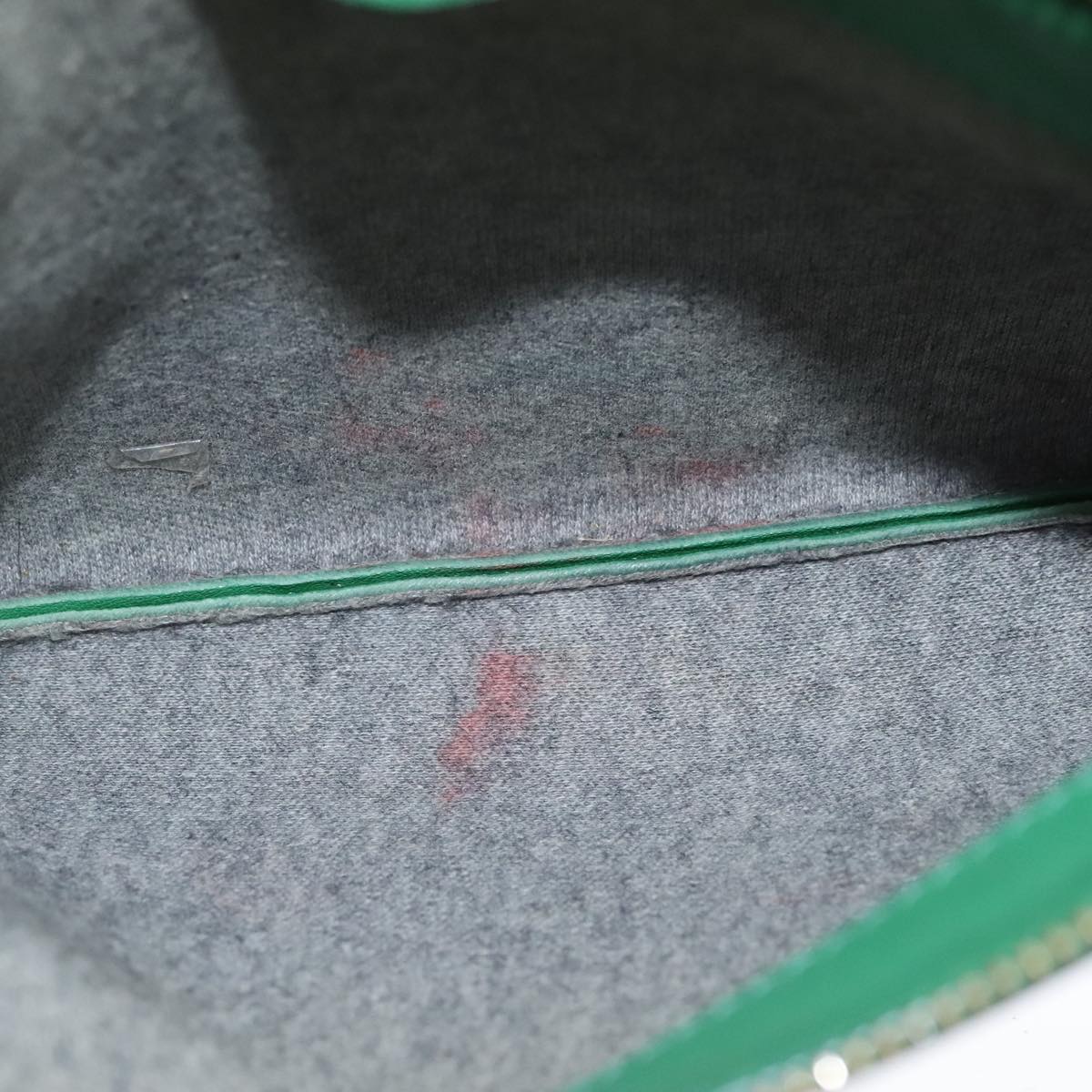 CELINE Trio Shoulder Bag Leather Green Gold Auth mr962