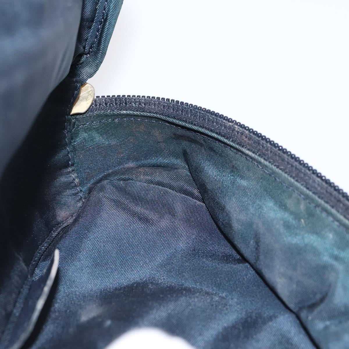 Christian Dior Trotter Canvas Saddle Pouch Navy Auth MX016