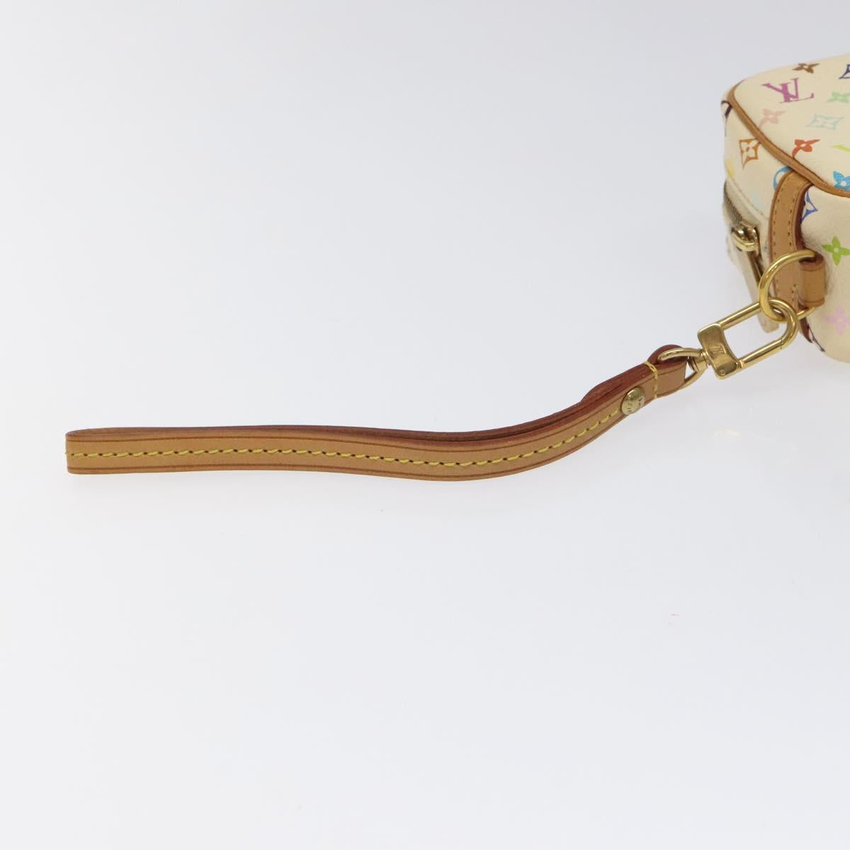 LOUIS VUITTON Monogram Multicolor Trousse Wapity Pouch White M58033 Auth MX041V