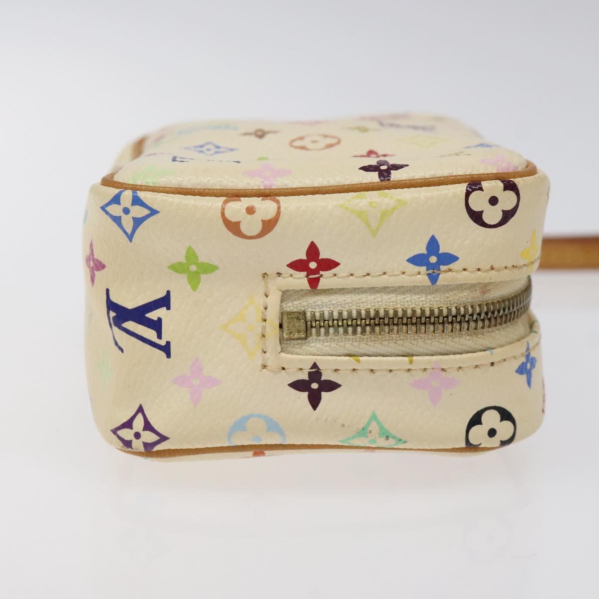 LOUIS VUITTON Monogram Multicolor Trousse Wapity Pouch White M58033 Auth MX041V