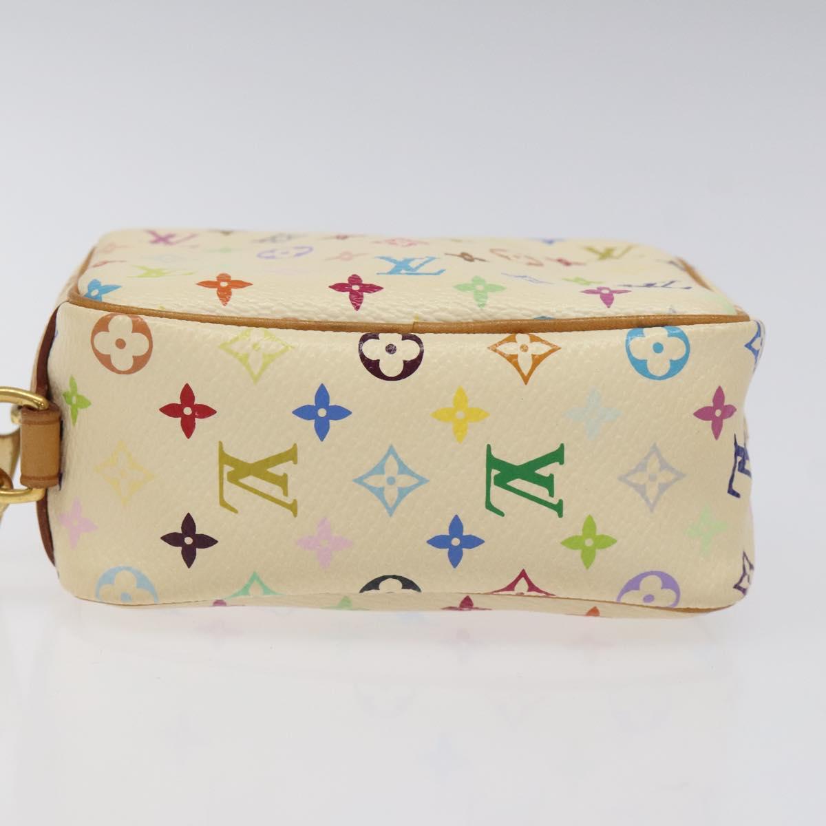 LOUIS VUITTON Monogram Multicolor Trousse Wapity Pouch White M58033 Auth MX041V