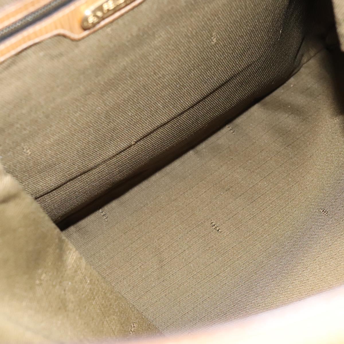 FENDI Zucca Canvas Shoulder Bag Black Brown Auth MX072V