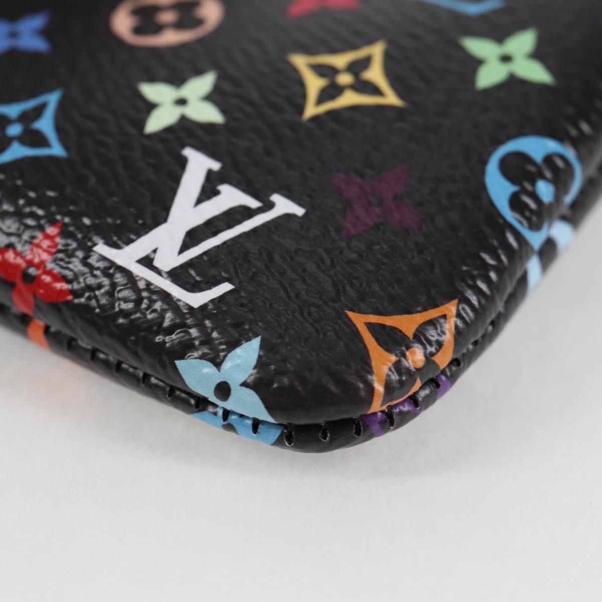 LOUIS VUITTON Monogram Multicolor Pochette Cles Coin Purse M13664 Auth MX080SM