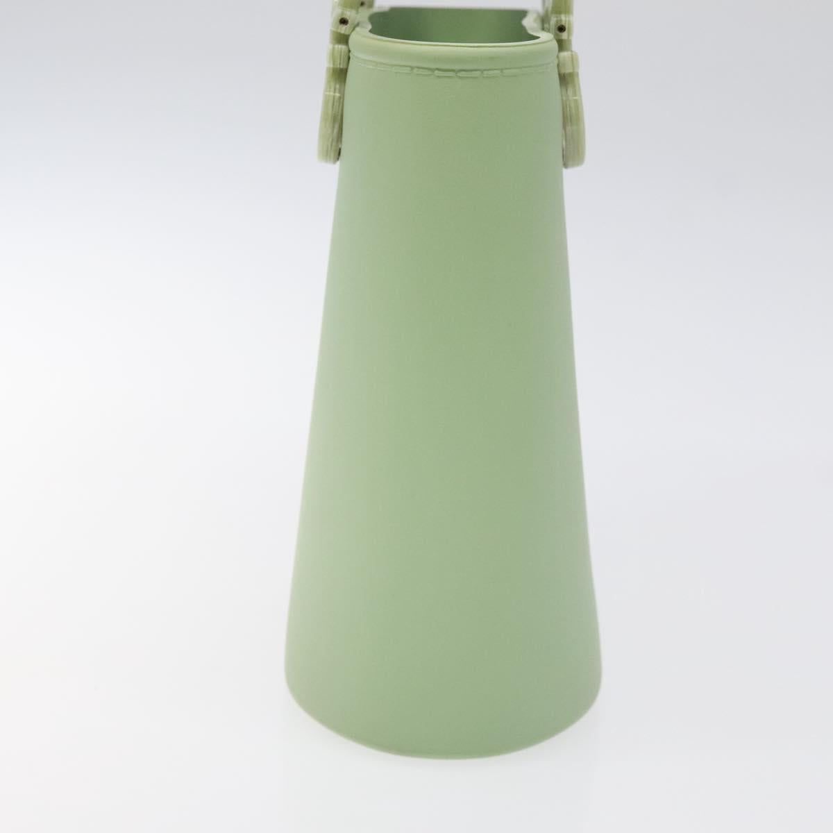 Salvatore Ferragamo Gancini Hand Bag Rubber Green Auth MX099