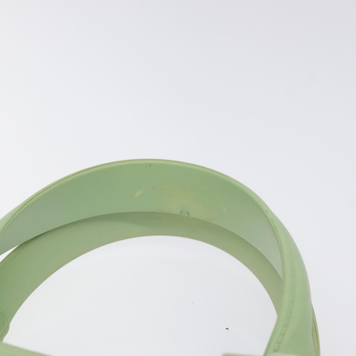 Salvatore Ferragamo Gancini Hand Bag Rubber Green Auth MX099