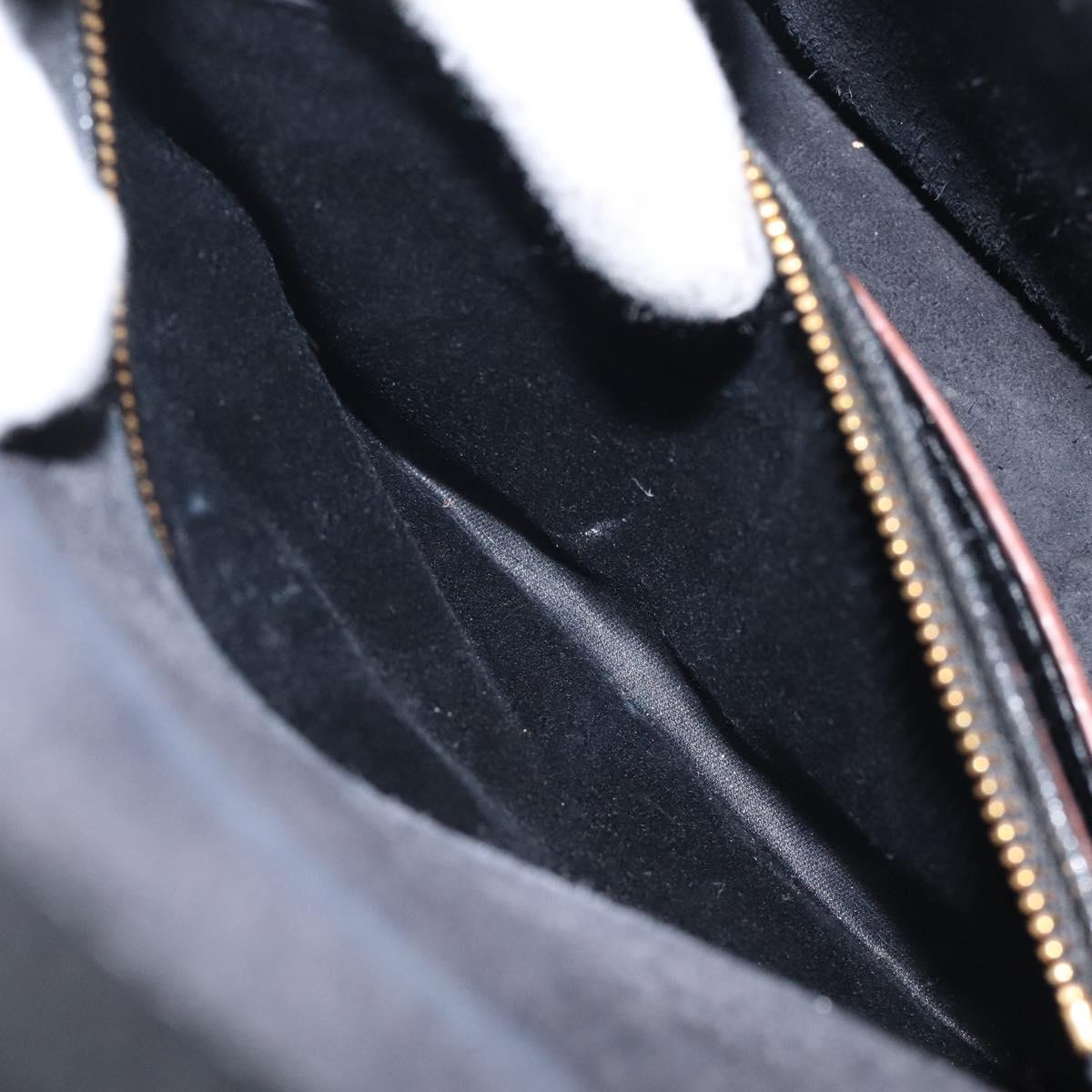 Miu Miu Shoulder Bag Leather Black Gold Auth MX101V