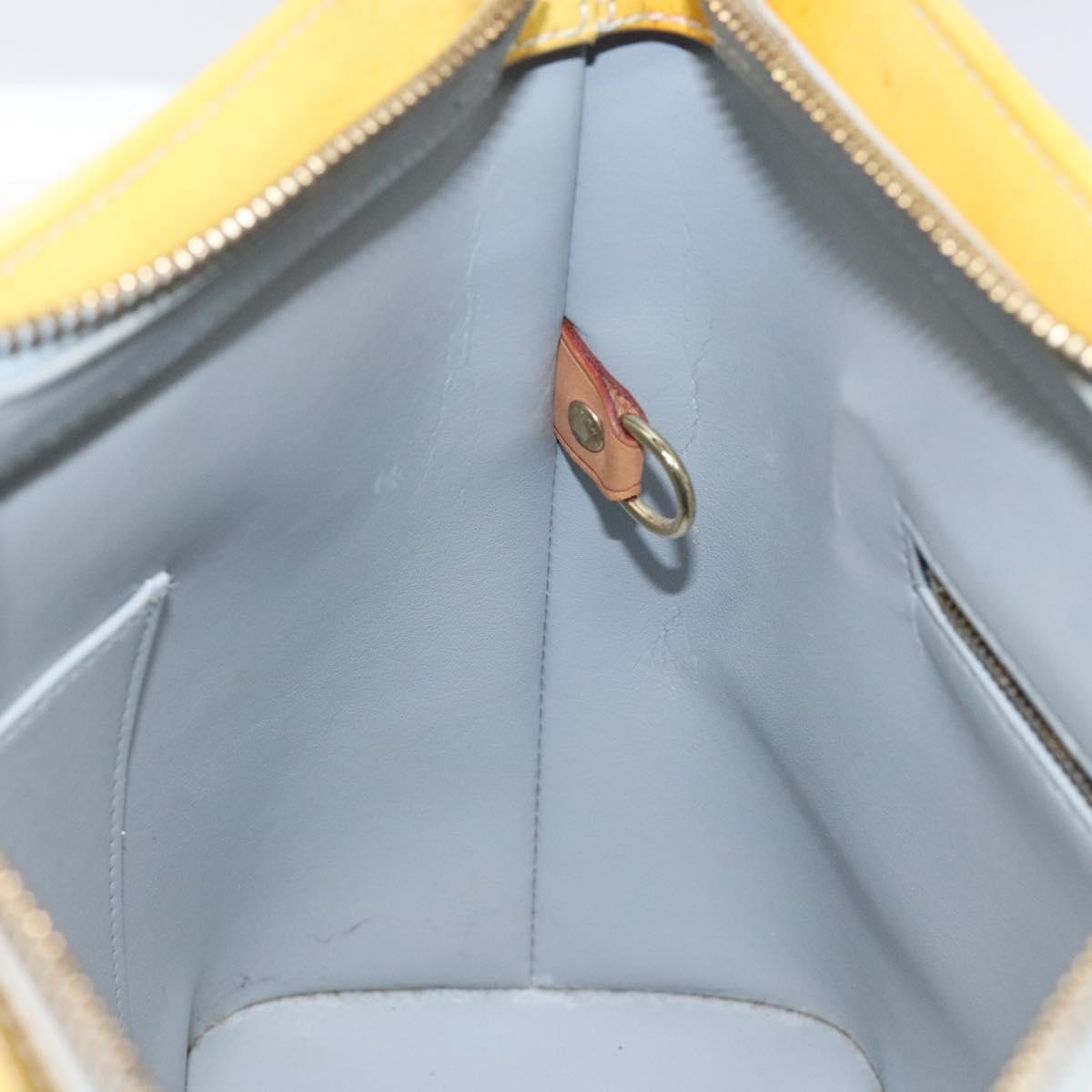 LOUIS VUITTON Monogram Vernis Houston Hand Bag Gris M91053 LV Auth MX102