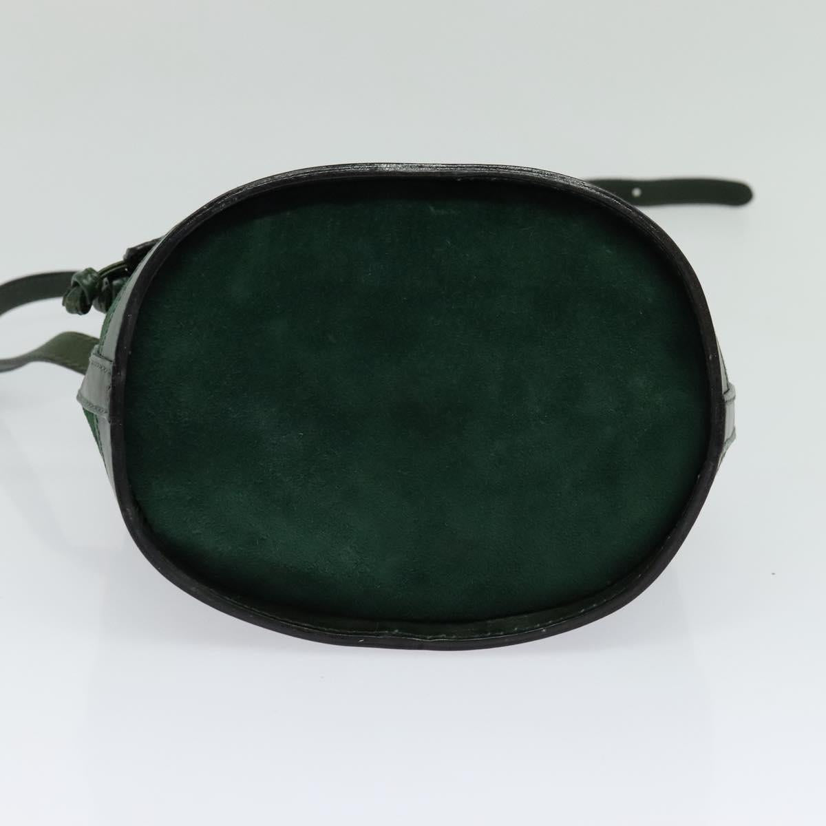 FENDI Shoulder Bag Suede Green Auth MX110