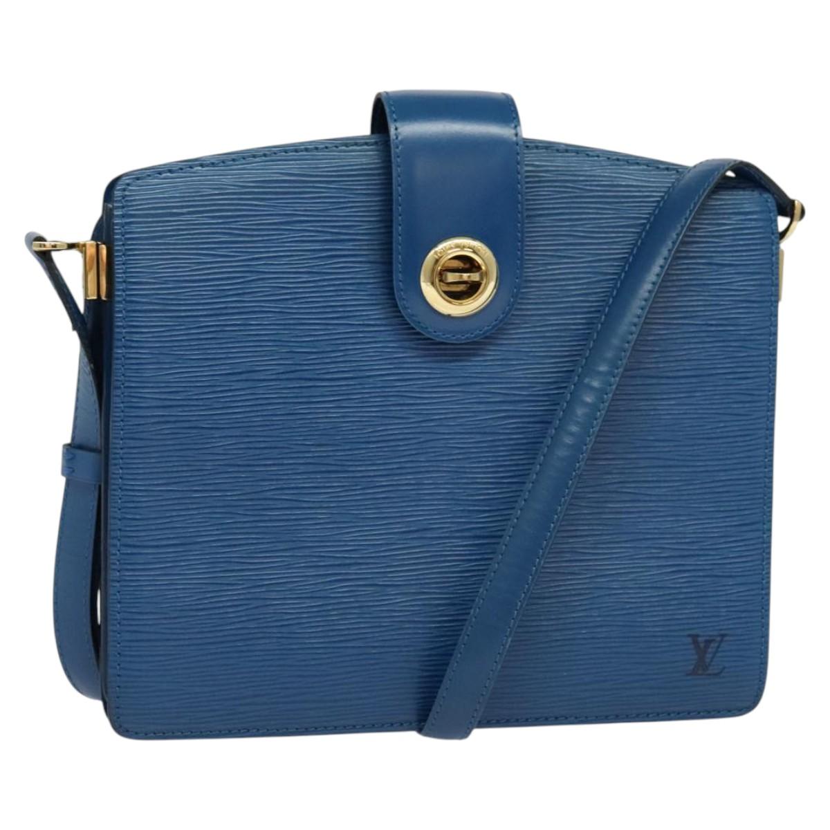 LOUIS VUITTON Epi Capuchin Shoulder Bag Blue M52345 LV Auth MX130