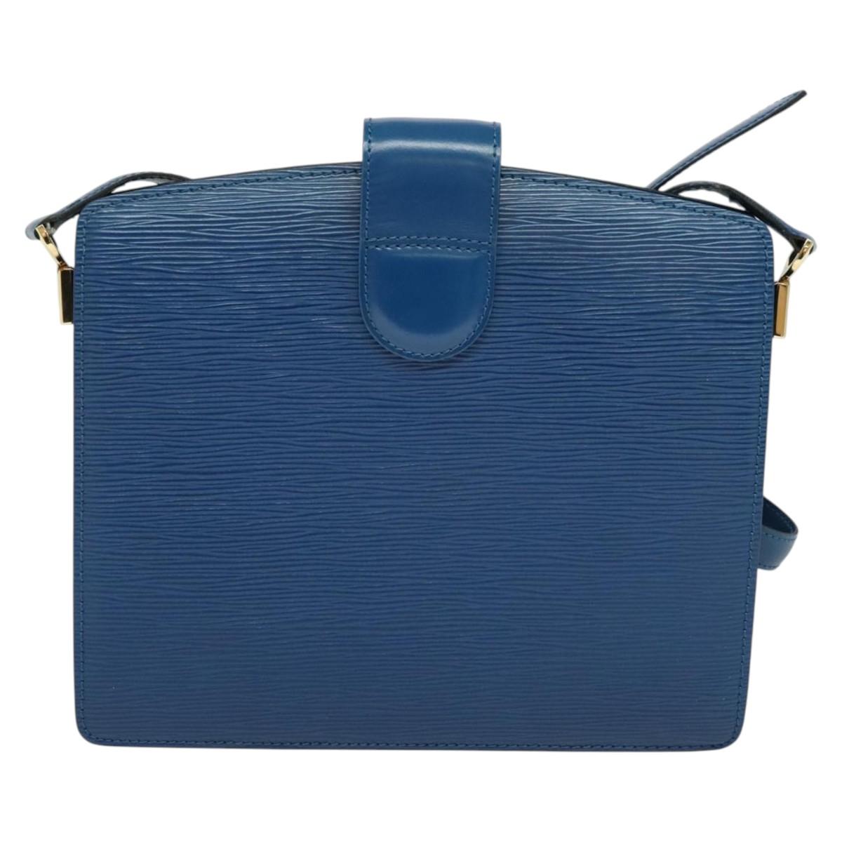 LOUIS VUITTON Epi Capuchin Shoulder Bag Blue M52345 LV Auth MX130