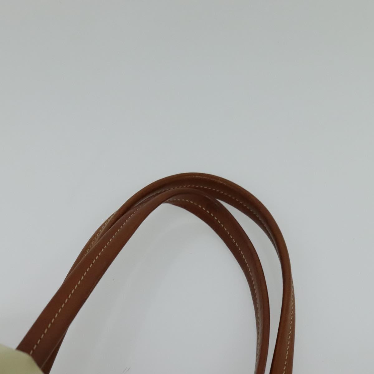 PRADA Shoulder Bag Nylon Beige Gold Auth MX164