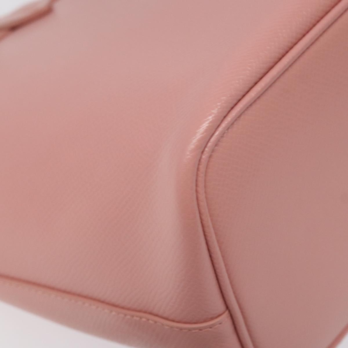 Salvatore Ferragamo Shoulder Bag Leather Pink Gold Auth MX166V