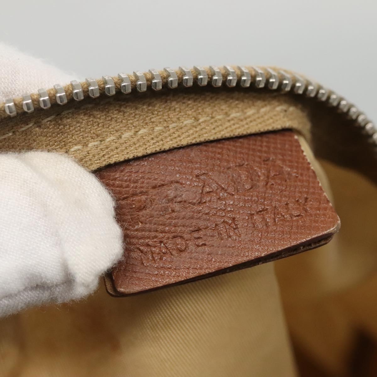 PRADA Shoulder Bag Nylon Beige Auth MX184